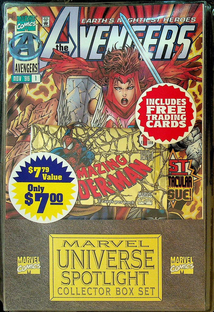 Marvel Universe Spotlight Collector Box Set Spiderman Card Pack Avengers0