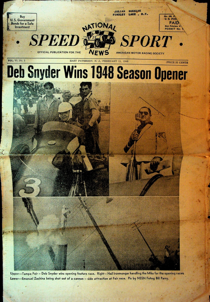 National Speed Sport News February 11 1948 Deb Snyder Emanuel Zachina0