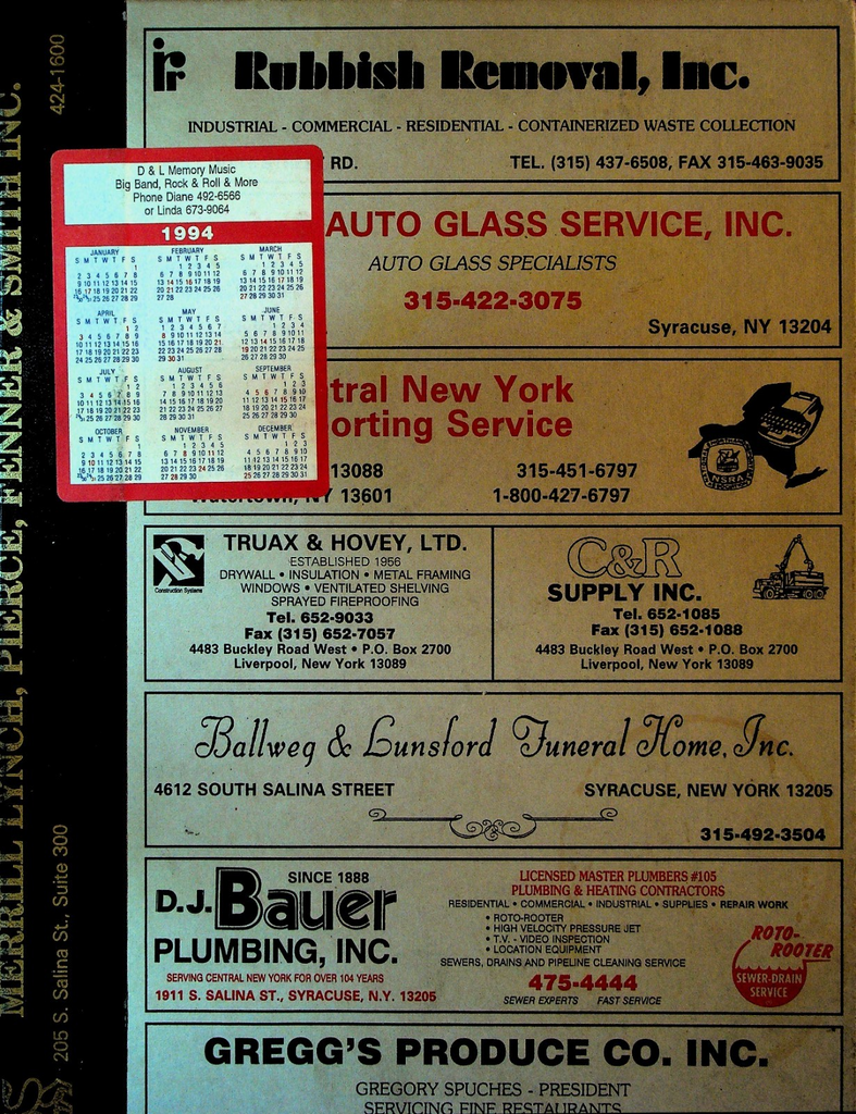 RL Polk's Syracuse New York City Director 1992 Reference0