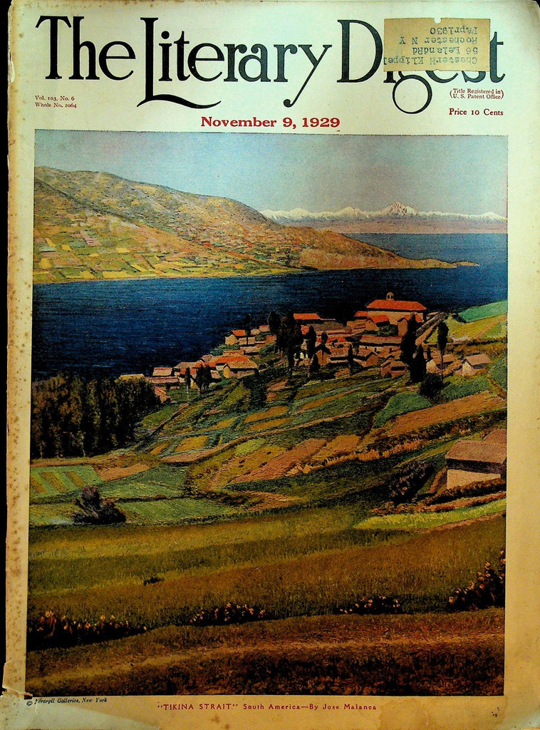 Literary Digest November 9 1929 Stock Market Crash College Football0