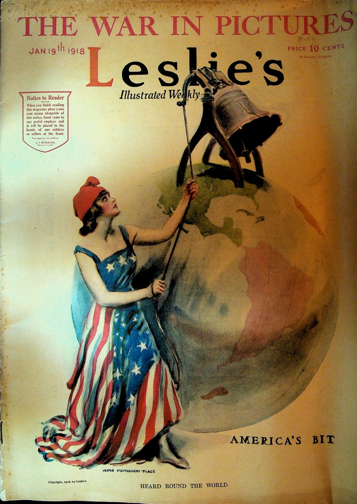 Leslie's Illustrated Weekly January 19 1918 WWI James Montgomery Flagg0
