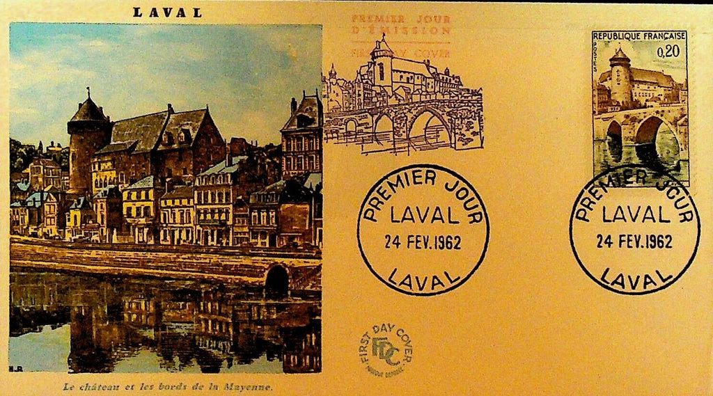 Laval Castle France First Day Cover 1962