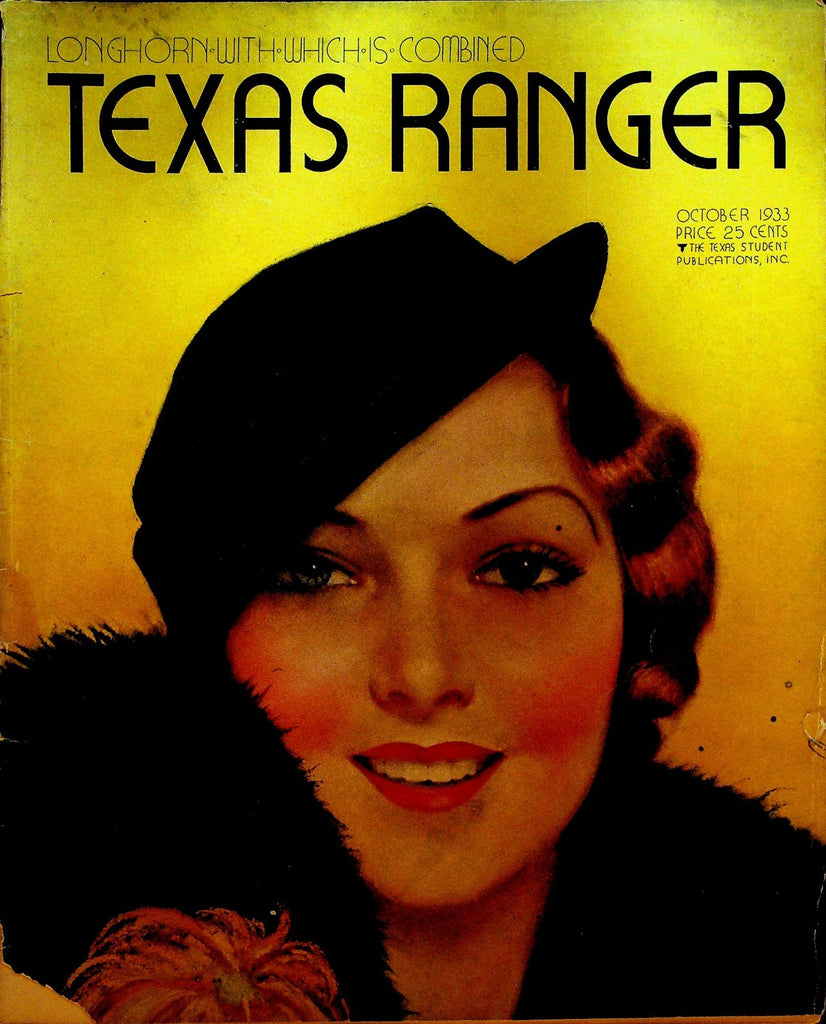 University of Texas Ranger Magazine October 1933 Karl Kamrath Pat Ankenman0