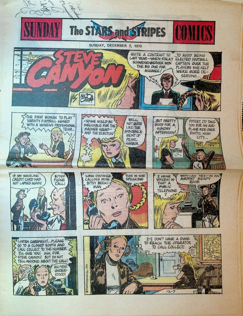 Stars & Stripes Sunday Comics December 7 1975 Steve Canyon Blondie0