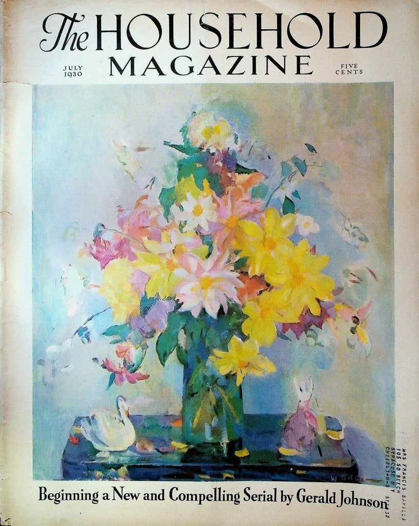 The Household Magazine July 1930 Alice Williamson Art Deco Camel Ad 0