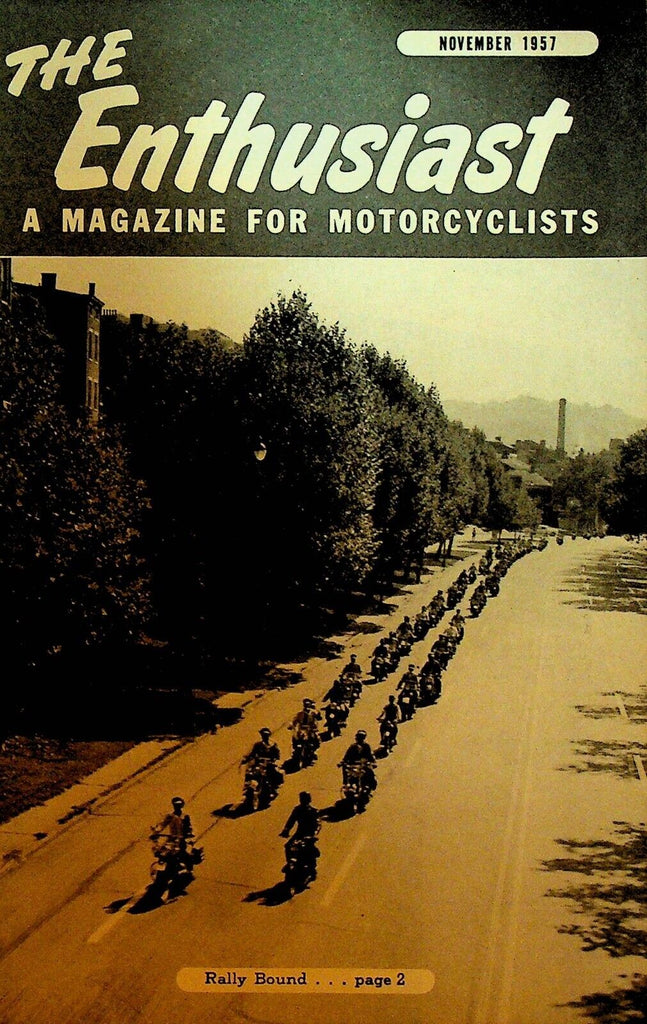 Harley Davidson Enthusiast Magazine November 1957 Motorcycles Rally