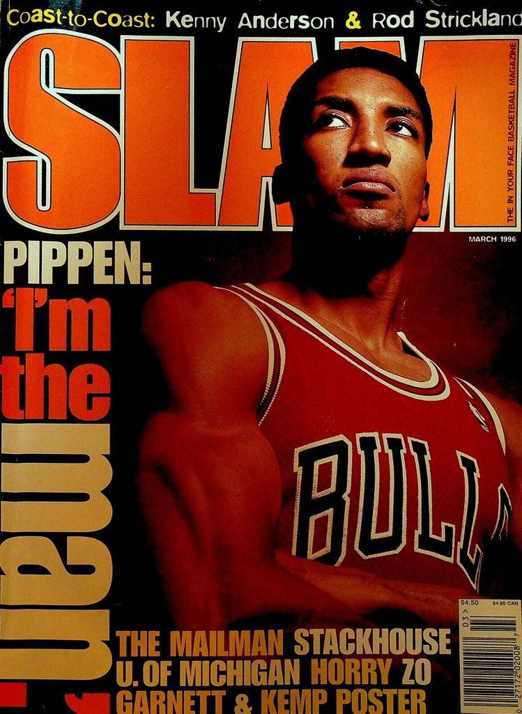 Slam Magazine March 1996 Scottie Pippen Karl Malone Kevin Garnett Shawn Kemp