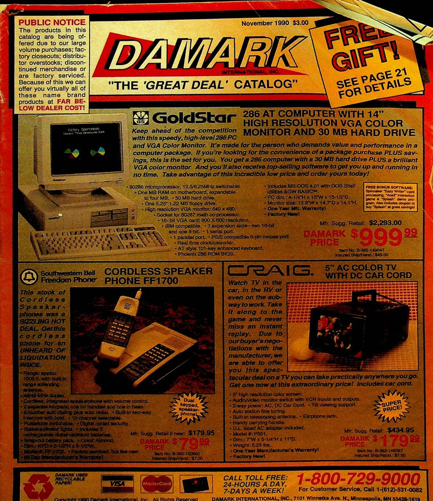 Damark Great Deal Catalog Electronics November 19900