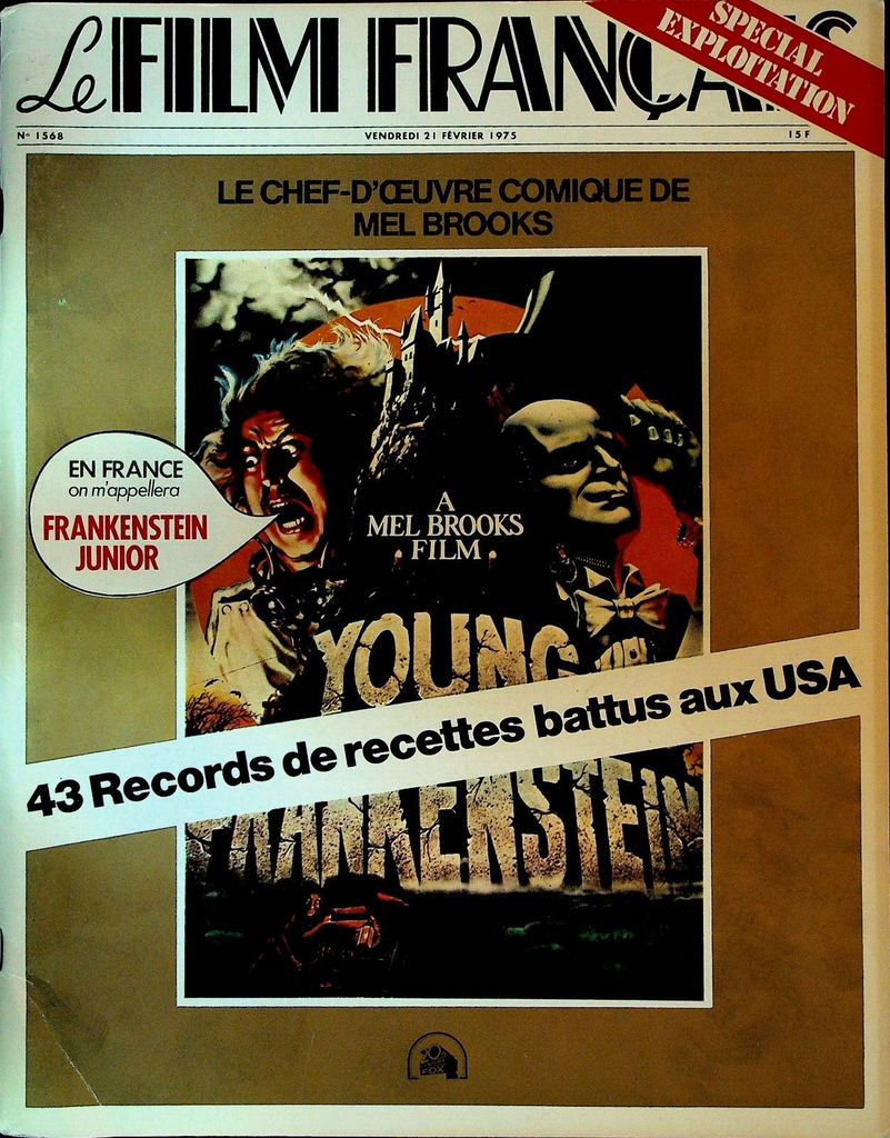 Film Francais Magazine February 21 1975 Mel Brooks Young Frankenstein