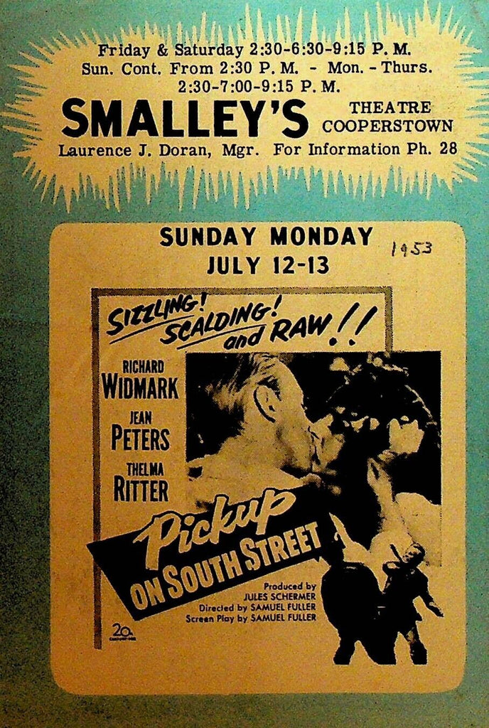 Movie Herald July 1953 Pickup on South Street Siren of Bagdad Man in the Dark