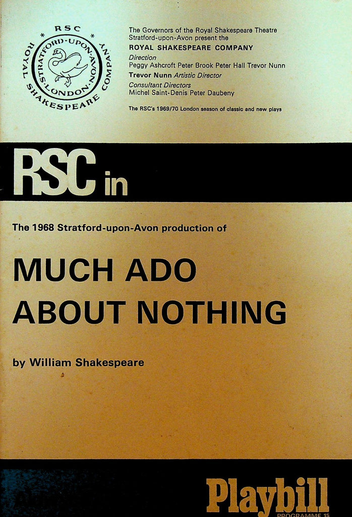 Much Ado About Nothing Playbill 1968 Patrick Stewart Ben Kingsley0