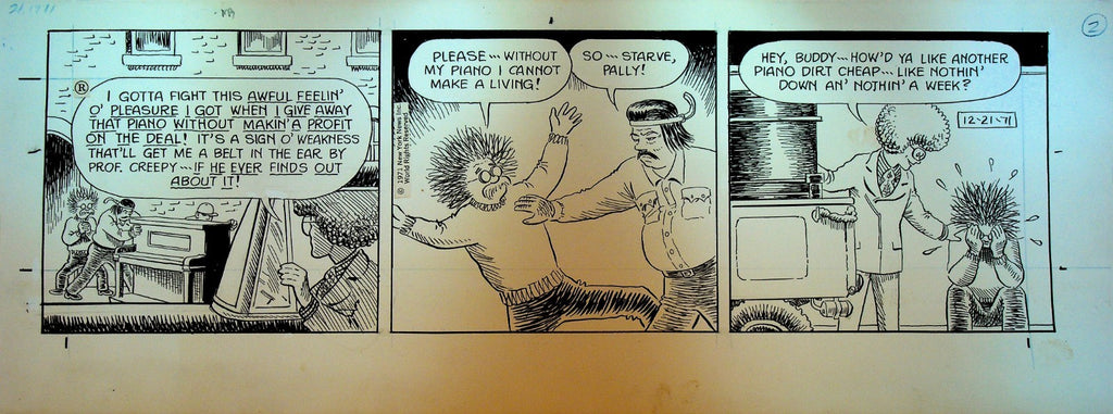 Little Orphan Annie Original Comic Strip Art December 21 1971 Tex Blaisdell0