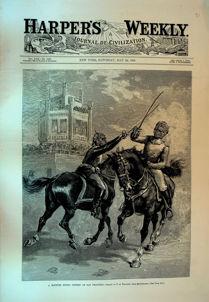 Harper's Weekly May 22 1886 Thomas Nast Eiffel Tower Britain & Ireland0