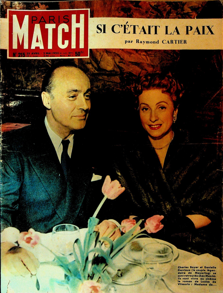 Paris Match April 25 1953 Charles Boyer Danielle Darrieux Walt Disney0