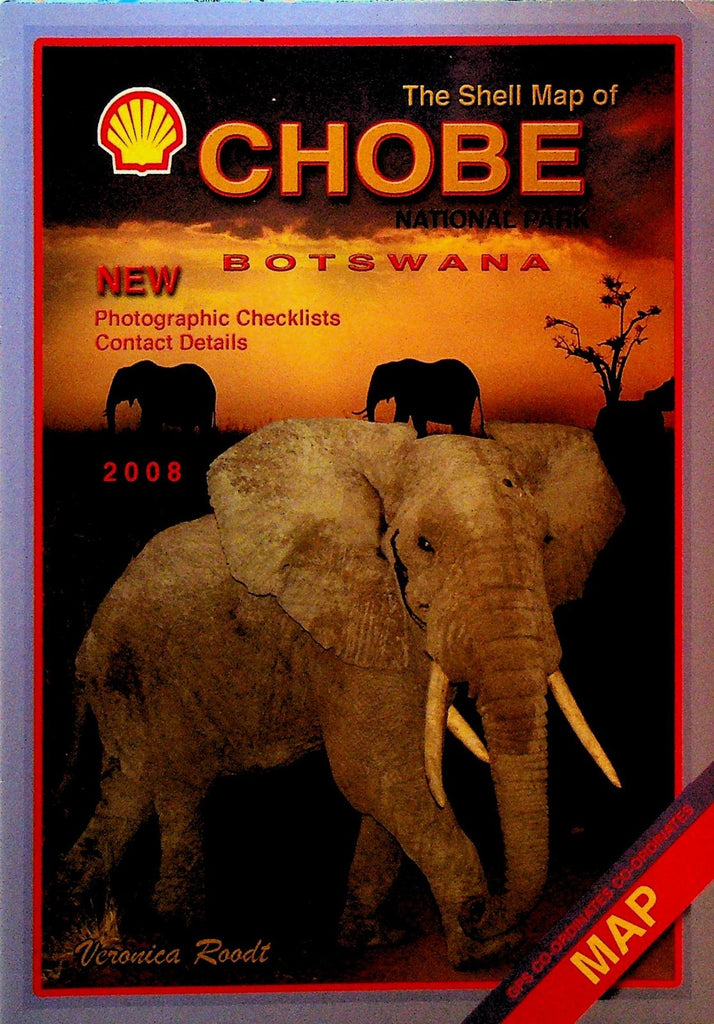 The Shell Oil Map of Chobe National Park Botswana 2008 Elephant Veronica Roodt0