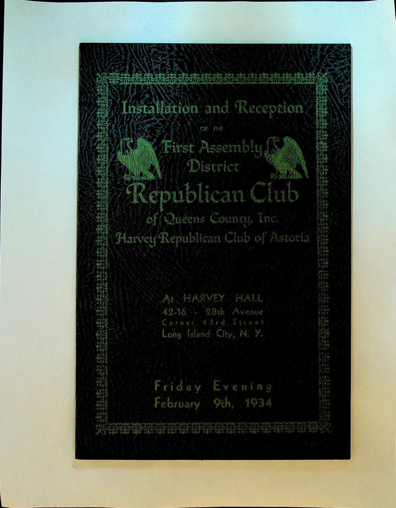 Installation Reception First Assembly District Republican Club Queens County NY0