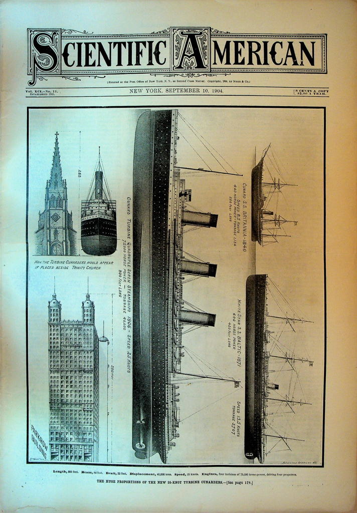 Scientific American September 10 1904 Cunard Turbine Steamers New York Subway0