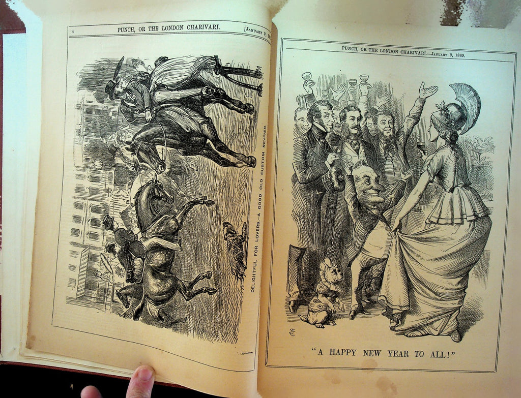 Punch Magazine Bound Volume 56 January 9 1856 to December 25 1869 British Humour0
