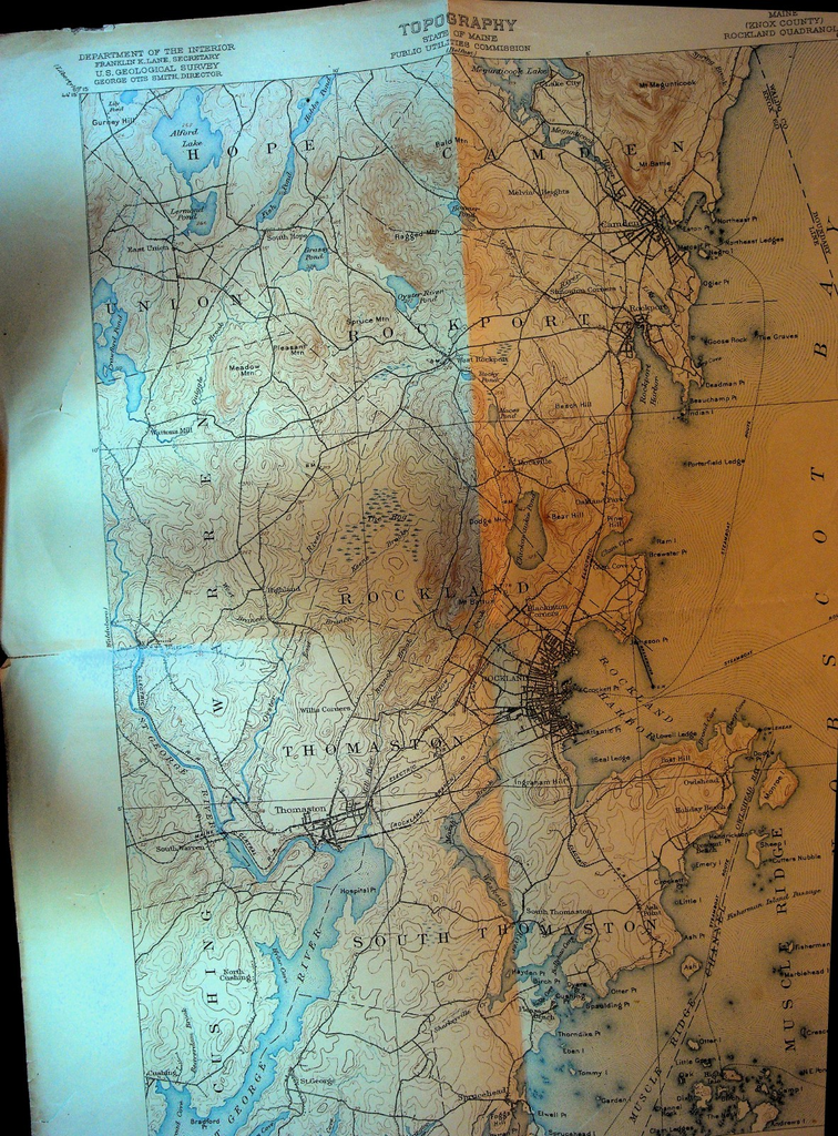 Maine Knox County Rockland Quadrangle Topagraphic Map 19180