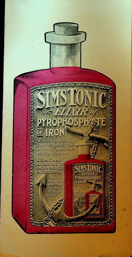 Sims Tonic Elixir Advertising Brochure 1920s Quack Medicine0