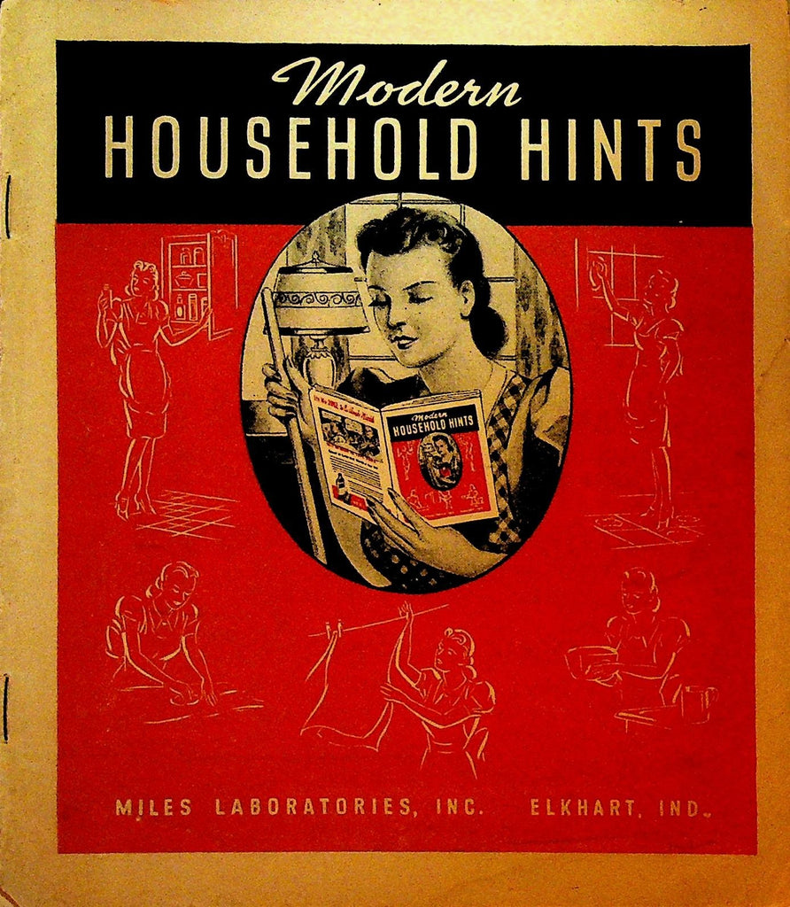 Miles Laboratories Booklet Modern Household Hints Nervine Alka Seltzer Elkhart0
