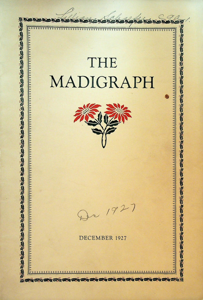 The Madigraph School Magazine Madison Junior High Rochester NY December 19270