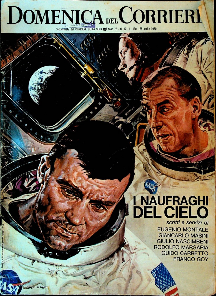Domenica del Corriere Magazine April 28 1970 Apollo 13 NASA Sofia Loren