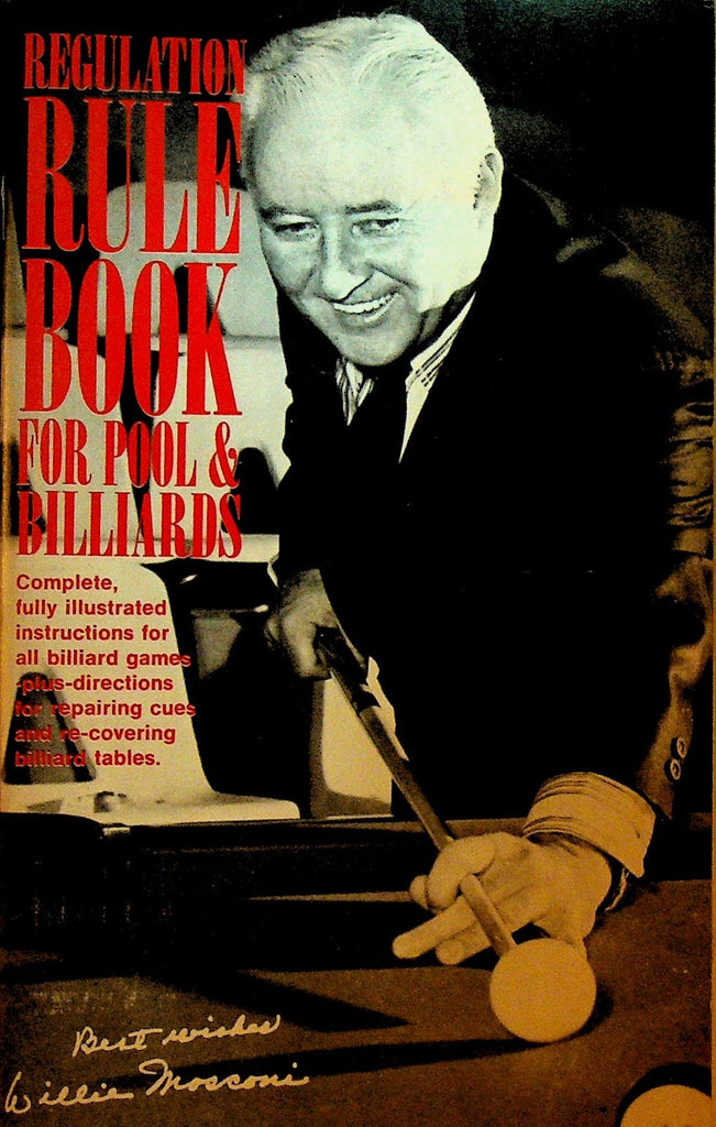 Regulation Rule Book for Pool & Billiards Willie Mosconi 1976 SC Book0