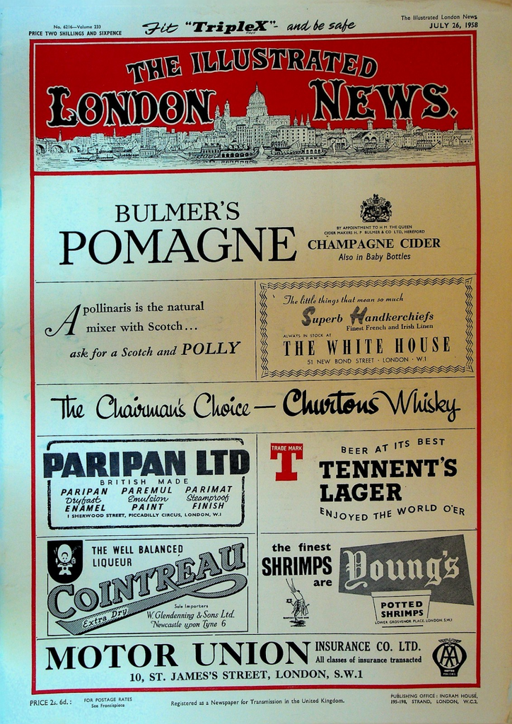 Illustrated London News July 26 1958 Lebanon King Hussein British Empire Games0