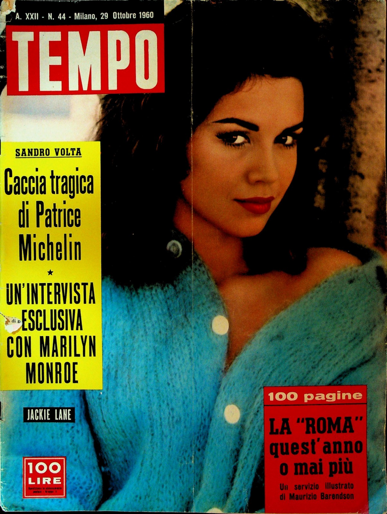 Tempo Magazine October 29 1960 Marilyn Monroe Jackie Lane Chet Baker0
