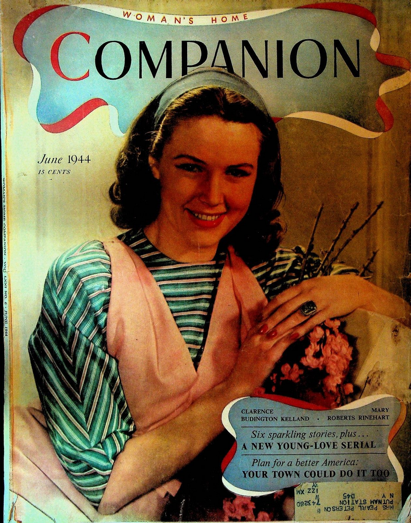 Woman's Home Companion June 1944 Mary Roberts Rhinehart WWII Barbara Britton