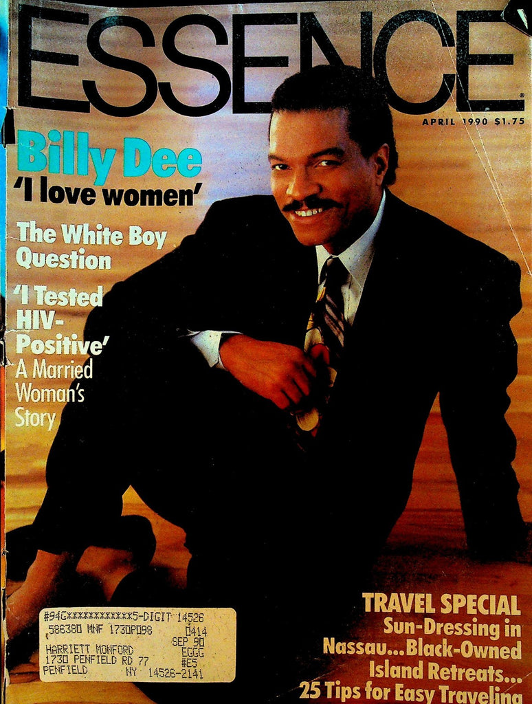 Essence Magazine April 1990 Billy Dee Williams Leslie A Williams0
