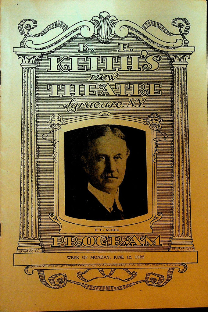 BF Keith's Vaudeville Program Syracuse June 12 1922 George MacFarlane Flo Clark0