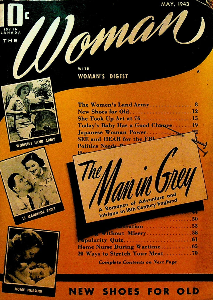 The Woman Magazine May 1943 WWII Grandma Moses Lady Eleanor Smith0