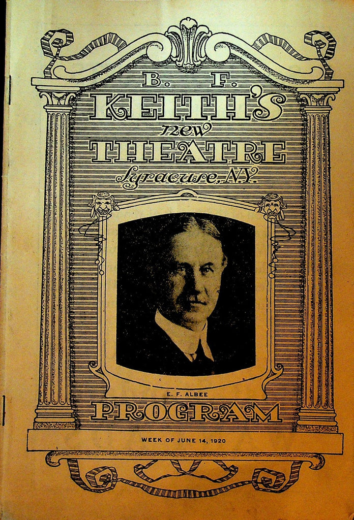 BF Keith's Vaudeville Program Syracuse June 14 1920 HELEN KELLER Jean Adair0