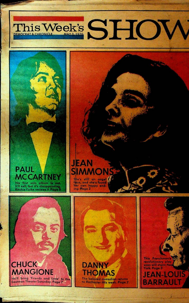 Show May 3 1970 Paul McCartney Chuck Mangione Danny Thomas Jean Simmons