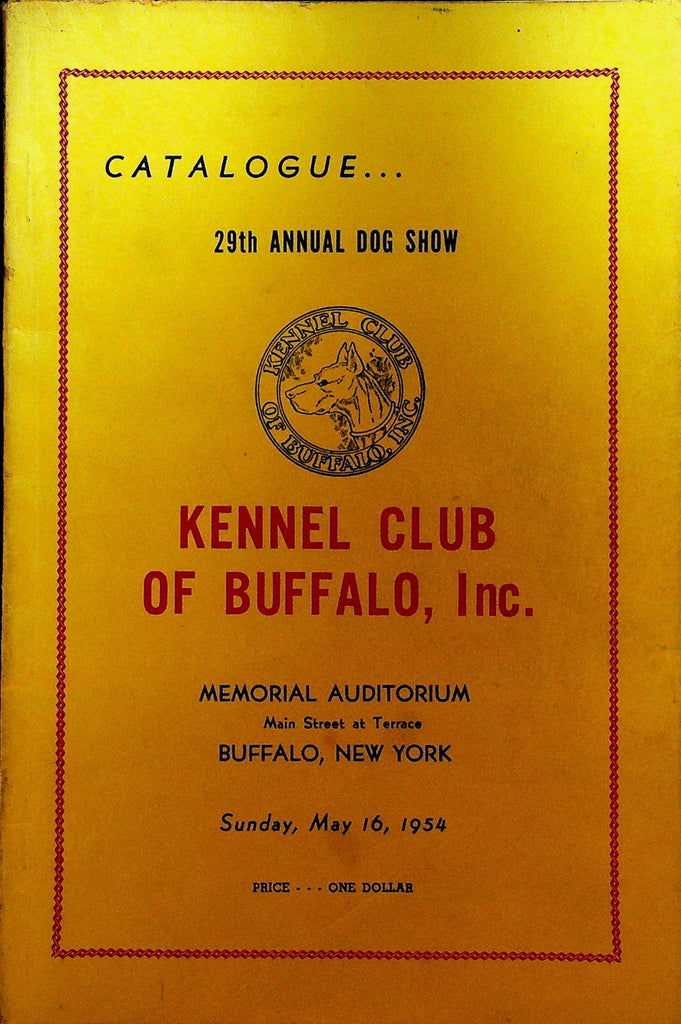 Kennel Club of Buffalo NY Dog Show Catalogue 19540