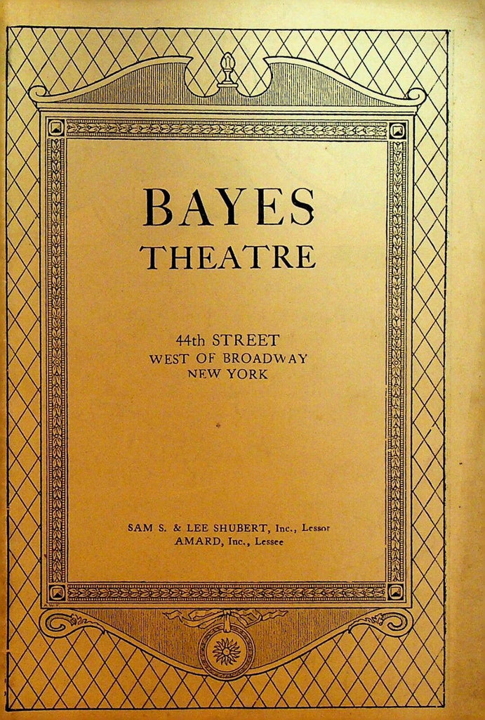 Gertie Playbill May 9 1927 Maude Richmond Elisha Cook Jr Allen Nagle