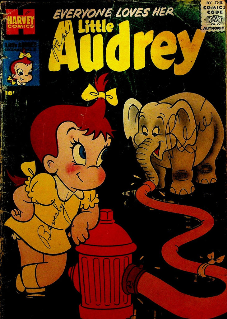 Little Audrey 51 Harvey Comics 1956 Elephant Fire Hose Hydrant0
