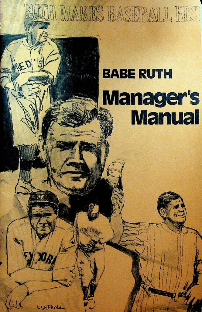 Babe Ruth Manager's Manual by Lew Watts 1976 Baseball