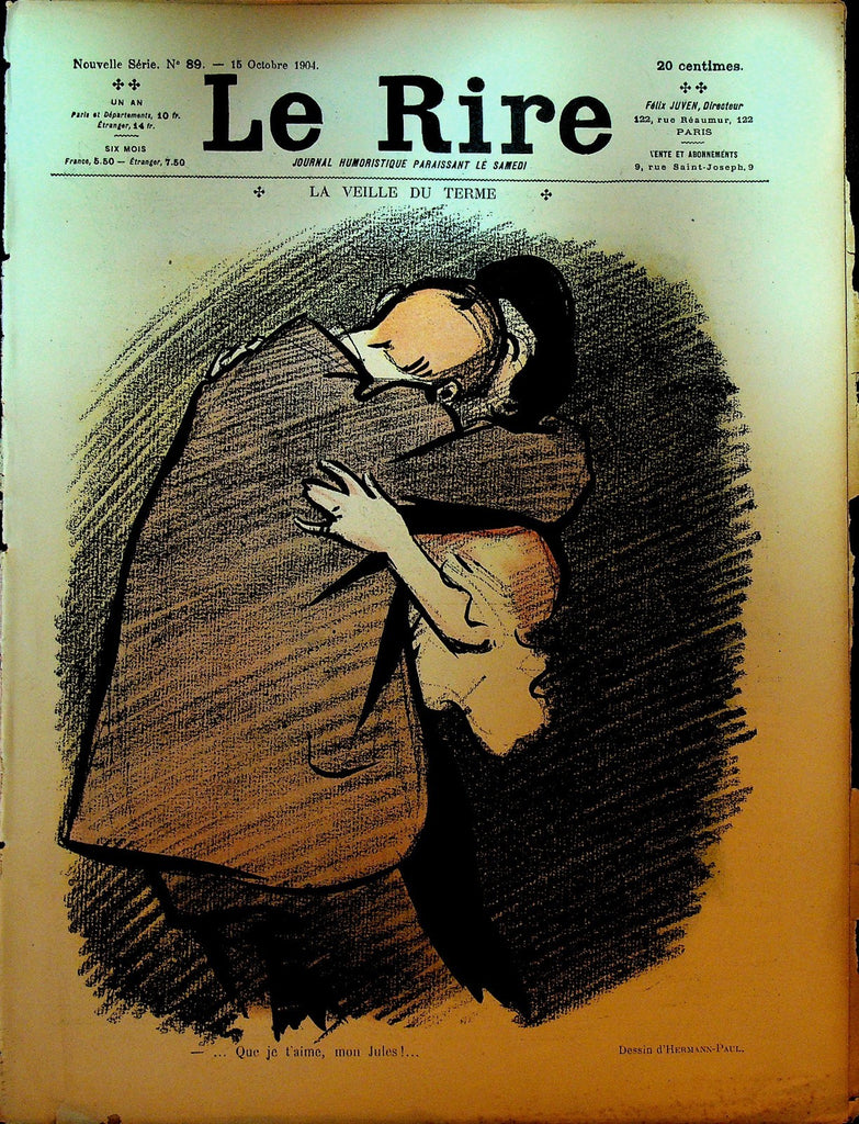 La Rire French Humor Magazine New Series 89 October 15 19040