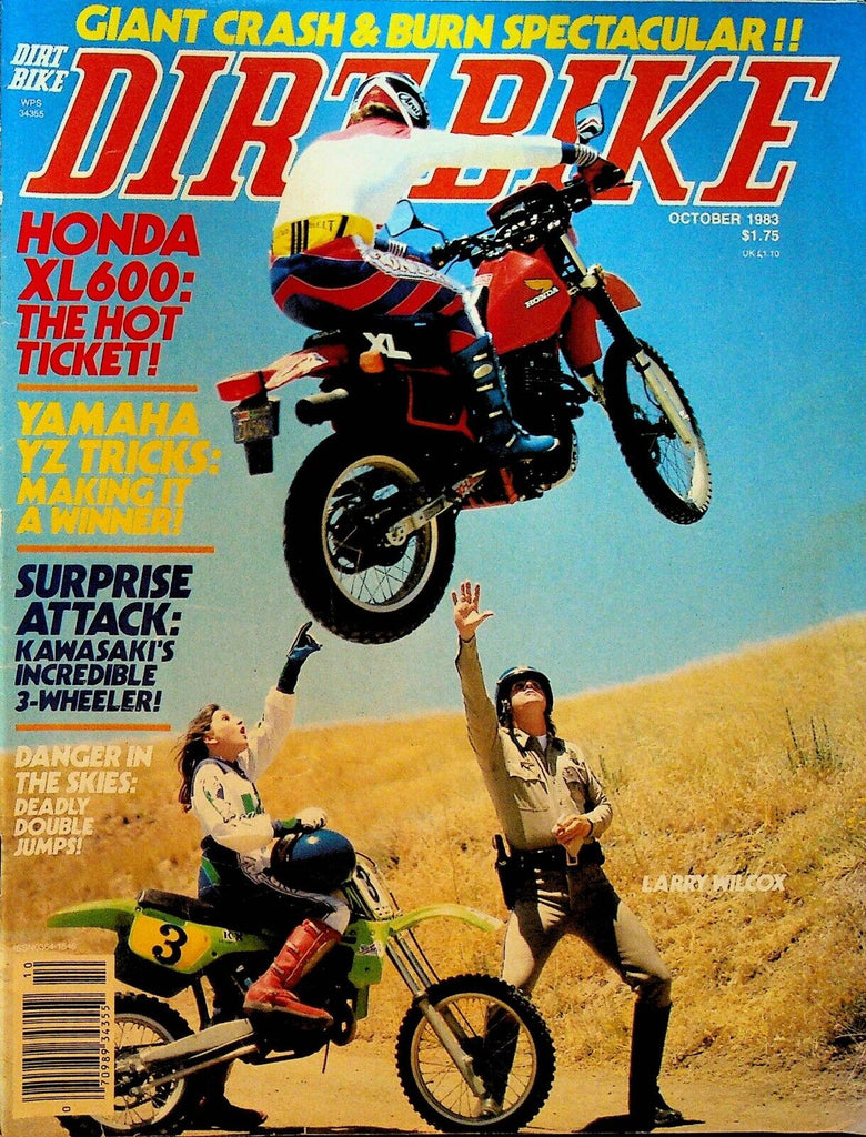Dirt Bike Magazine October 1983 Larry Wilcox Honda Yamaha Kawasaki
