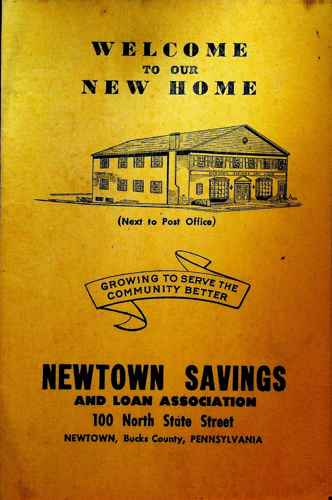 Newtown Savings & Loan Association Desk Blotter 1971 Newtown Pa0