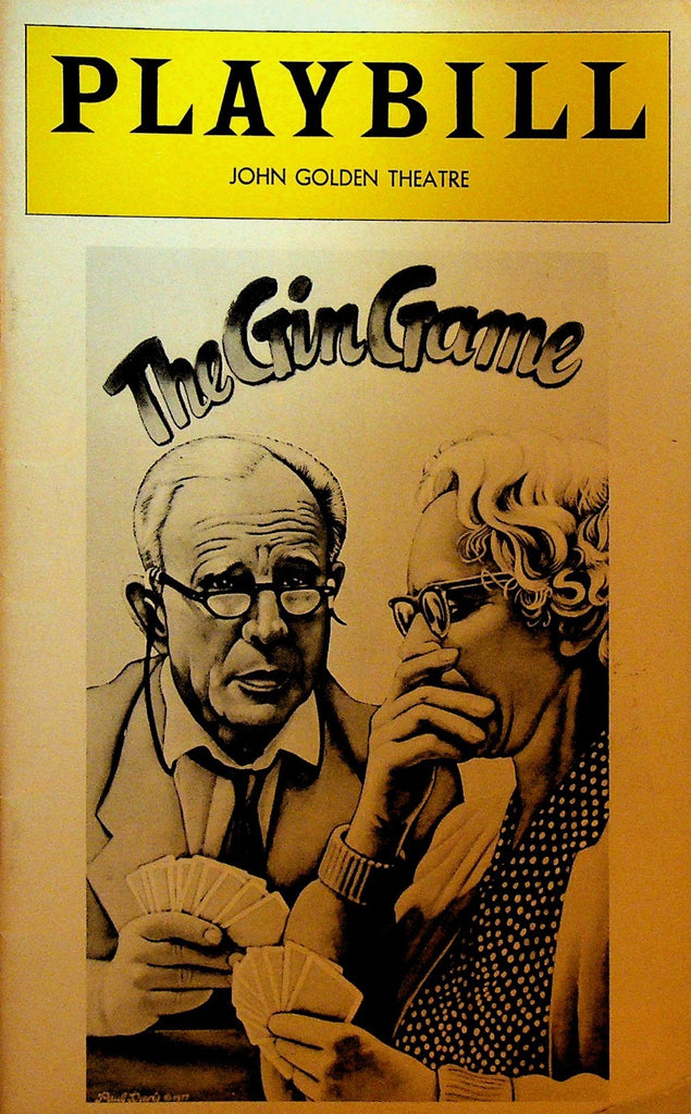 The Gin Game Playbill September 1977 Jessica Tandy Hume Cronyn0