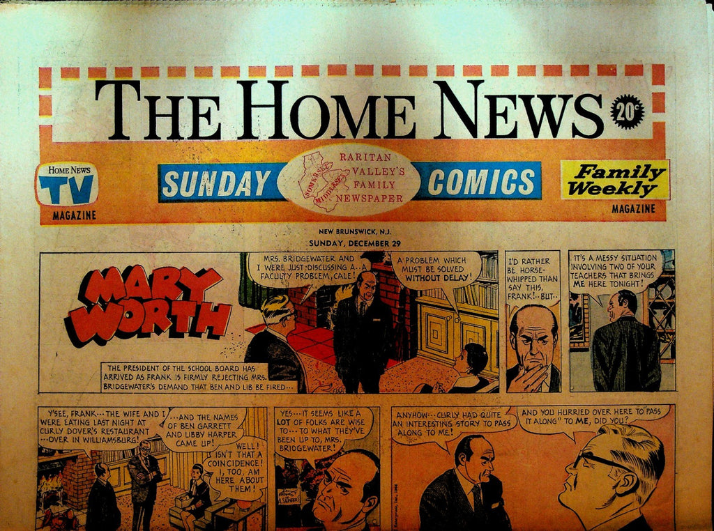 The Home News Sunday Comics New Brunswick NJ December 29 1968 Peanuts Mary Worth0