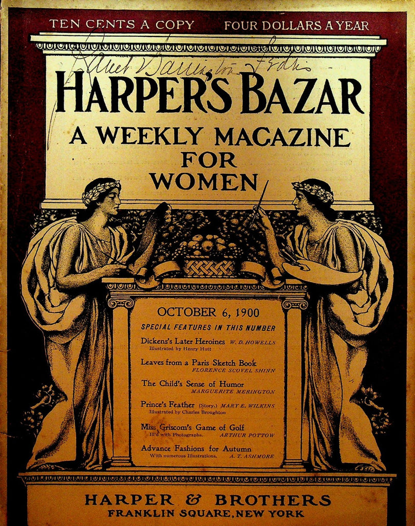 Harper's Bazar October 6 1900 Woman's Golf Frances Griscom Fashion0