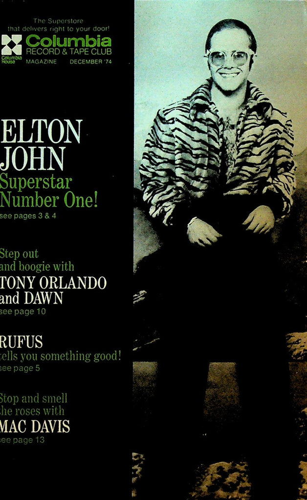 Columbia Record & Tape Club Catalog December 1974 Elton John Tony Orlando & Dawn0