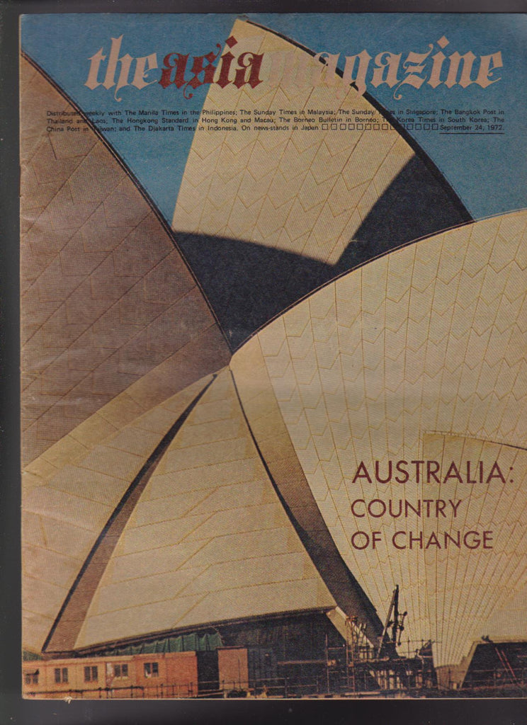 The Asia Magazine September 24 1972 Australia Tibet Pele Lois Bartram0