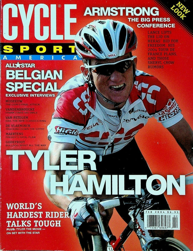 Cycle Sport Magazine February 2004 Lance Armstrong Tyler Hamilton 0