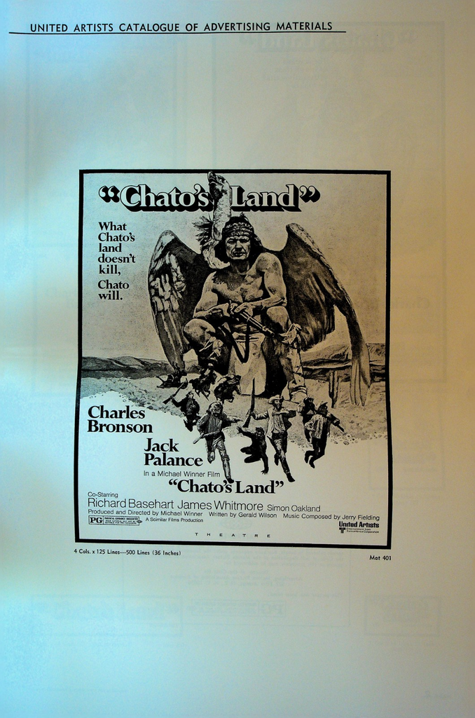 Chato's Land Catalog of Advertising Material 1972 Charles Bronson Jack Palance0